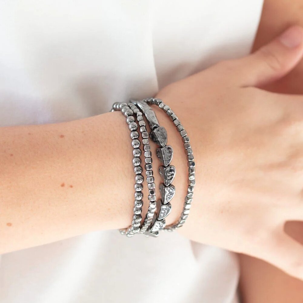 Paparazzi Jewelry Accessories - Ancient Heirloom - Black Bracelet - Vintage